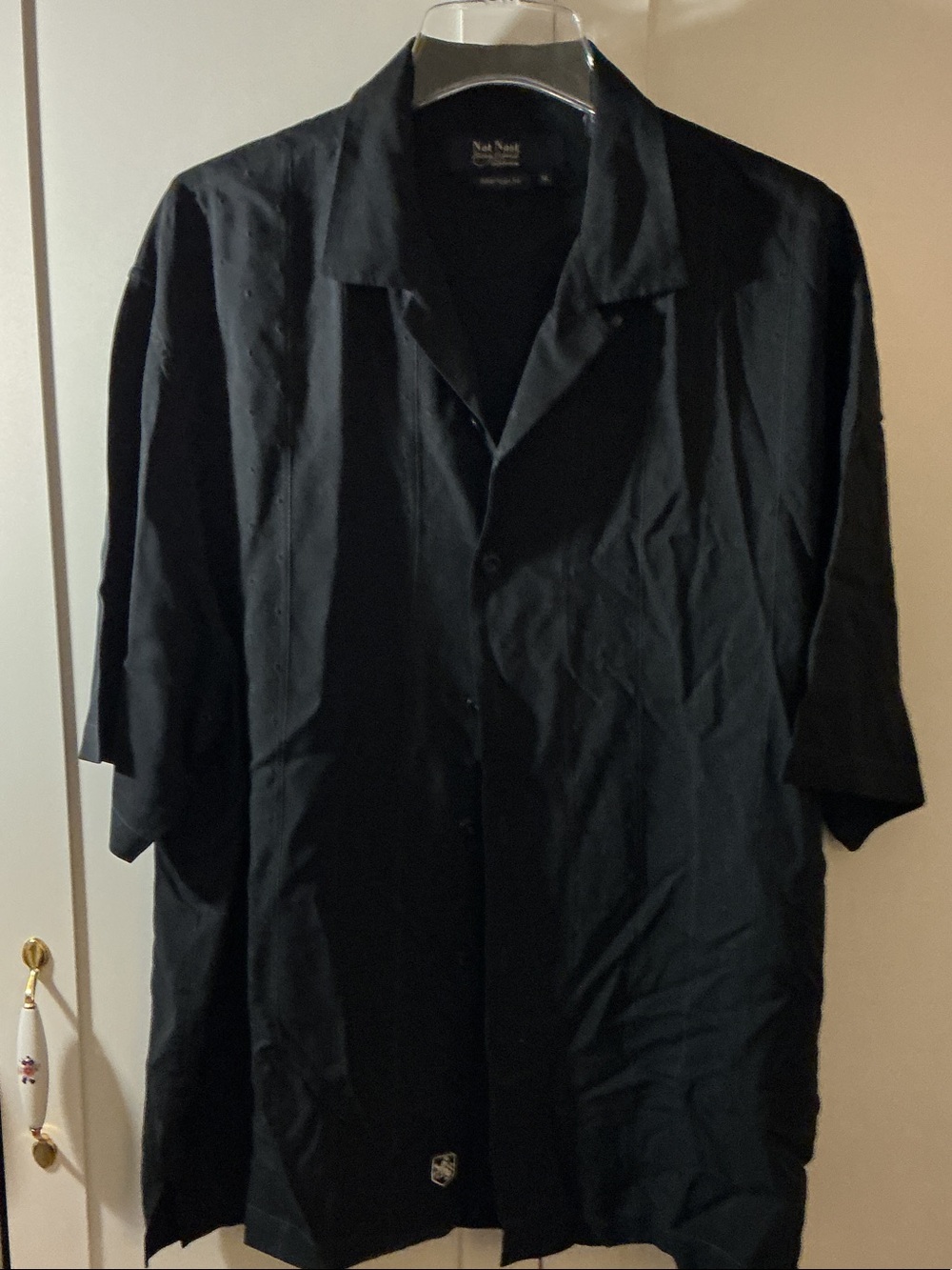 Nat Nast Black Short-Sleeve Lightweight Shirt Jacket